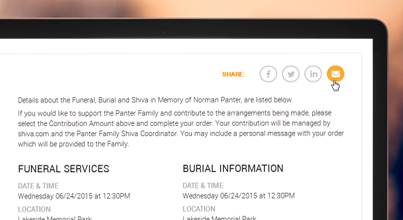 Easily and quickly send a FuneralPlan to family and friends | eCondolence
